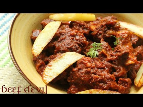 Devilled Beef | Beef Devil | Mutton Devil | Mangalorean Style Beef Curry with Fried Potatoes