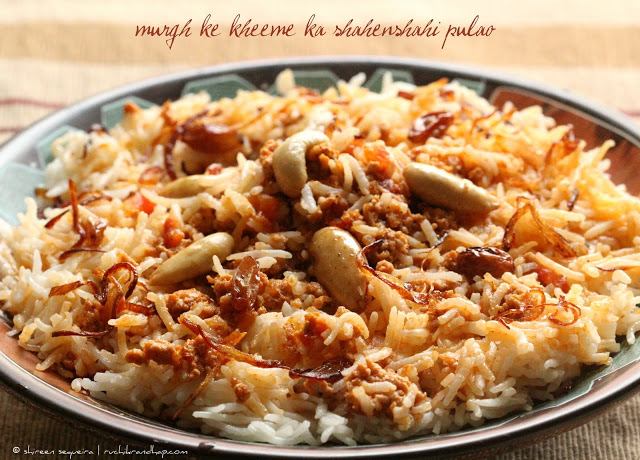 Murgh Ke Kheeme Ka Shahenshahi Pulao ~ Royal Chicken Mince Pulao