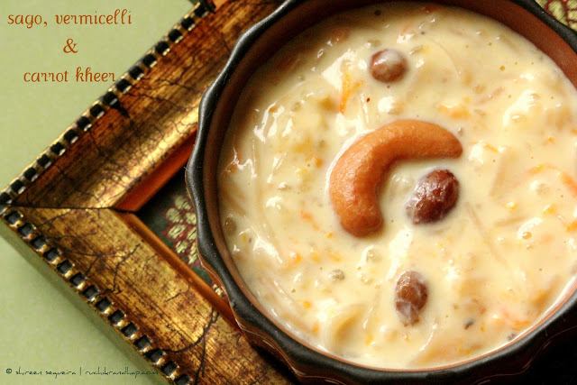 sago, vermicelli & carrot kheer for 100000 page hits!! ~ kuch meetha ho jaye?