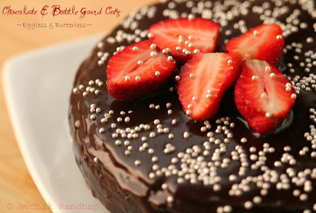 Eggless Chocolate & Bottle Gourd Cake