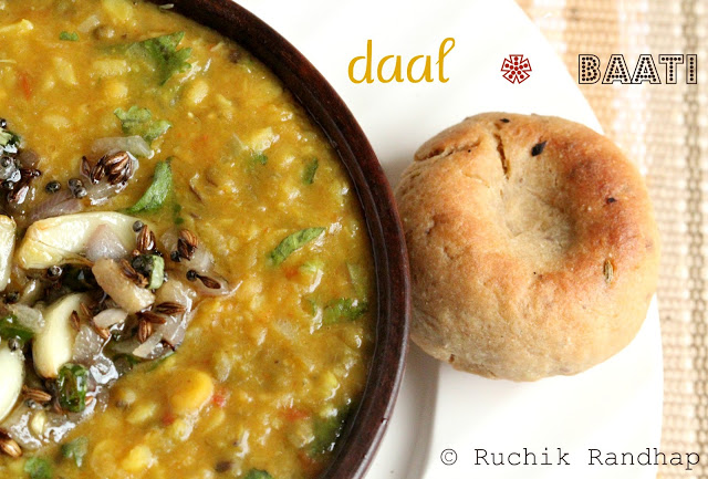 Dal Baati | Five Lentil Soup & Unleavened Baked Bread