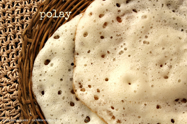 Polay / Polo/ Dosai (Yeasted Rice Batter Pancakes)