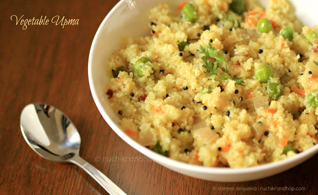 Vegetable Upma (Semolina with Veggies)