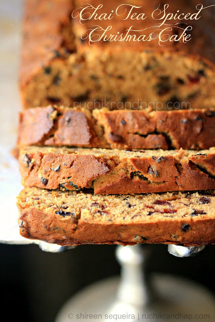 Chai Tea Spiced Christmas Cake (Masala Chai Dry Fruit Loaf)