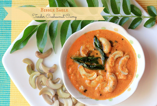 Bibbe Sagle (Konkani Style Tender Cashew Nut Curry) ~ Summer Recipe!