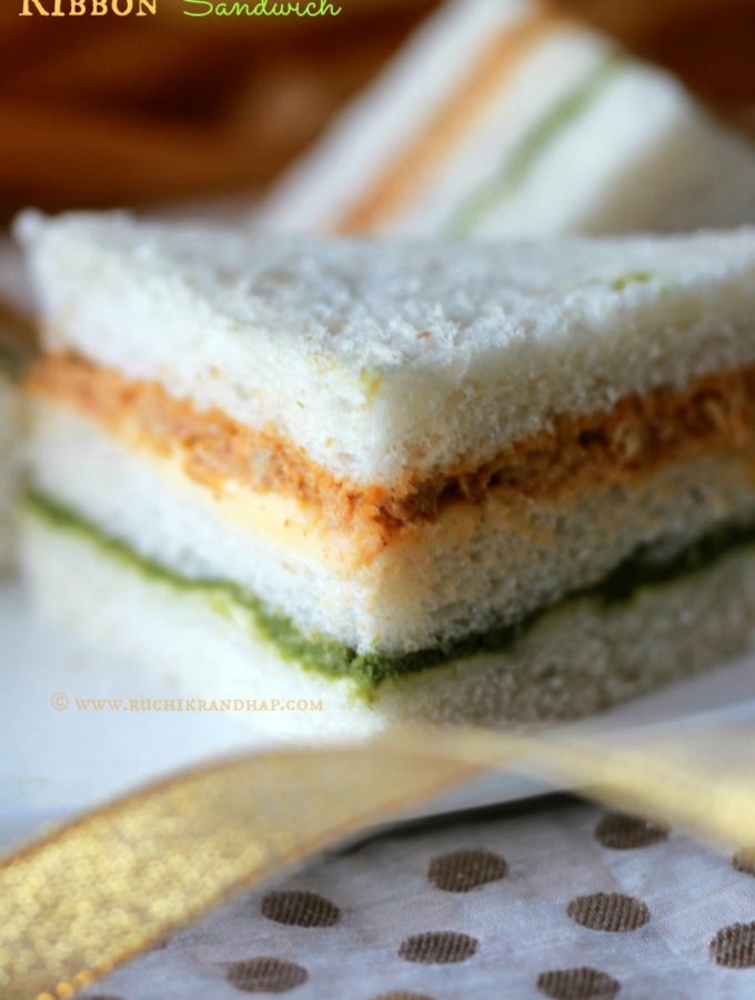Ribbon Sandwich | Tri Coloured Sandwich | Indian Republic Day Special
