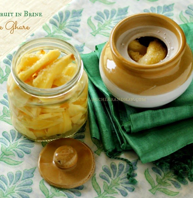 Mithache Ghare | Kolache Ghare | Tender Jackfruit in Brine (Salted Raw Jackfruit)