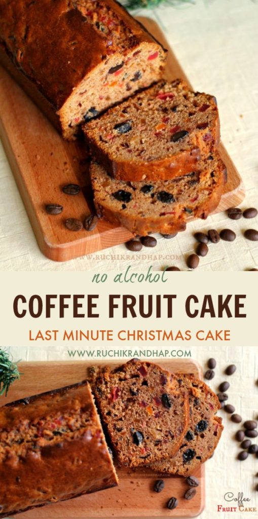 Coffee Fruit Cake No Alcohol, Last Minute Christmas Cake Ruchik Randhap