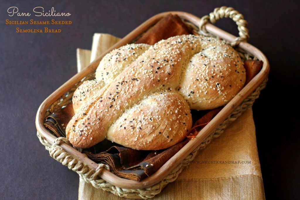 pane siciliano (sicilian sesame seeded semolina bread)