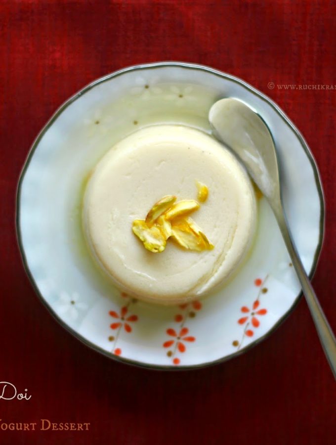 Bhapa Doi ~ Steamed (or Baked) Yogurt Dessert