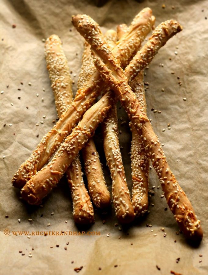 Sesame Studded Grissini (Breadsticks)