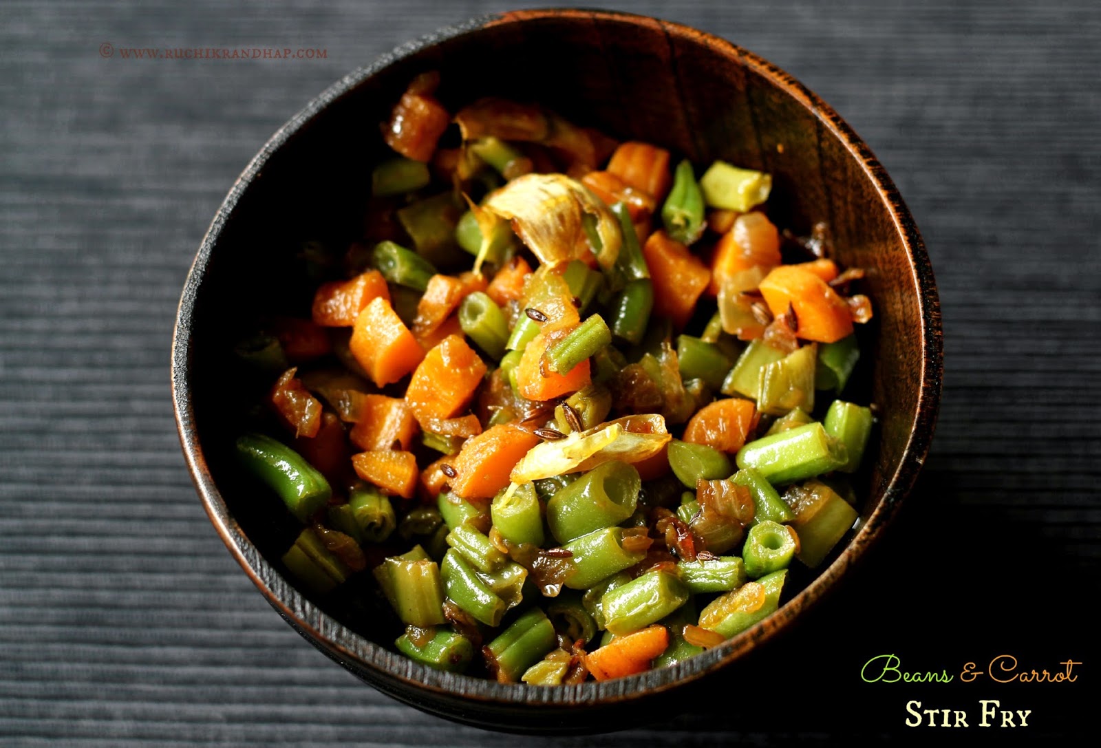 Beans & Carrot Stir Fry Ruchik Randhap