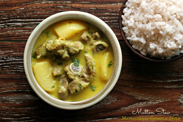 Mutton Stew ~ Mangalorean Catholic Style Coconut Milk Based Curry
