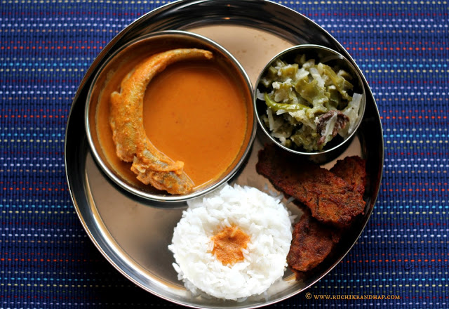 Mangalorean Plated Meal Series – Boshi# 28 – Kane Jeere Miri, Gosalem Thel Piao, Pathrade Fry & Rice