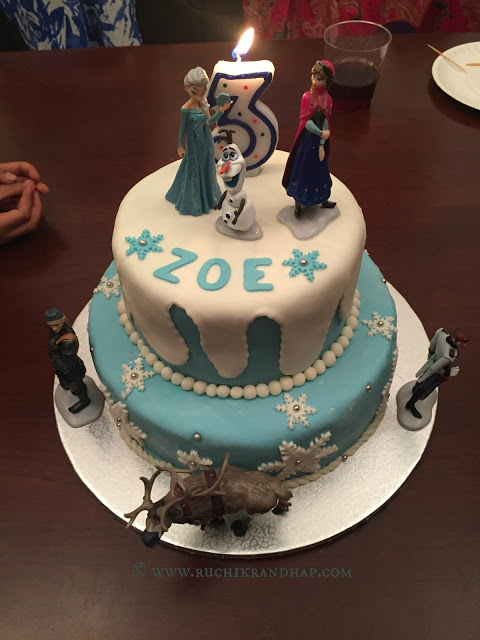 Frozen Themed Fondant Covered Cake ~ Celebratory Cakes