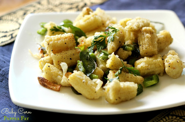 Baby Corn Pepper Fry