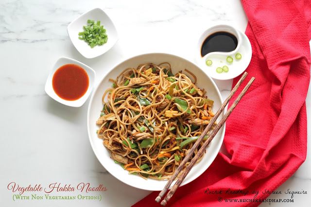 Vegetable Hakka Noodles (With Non Vegetarian Options)