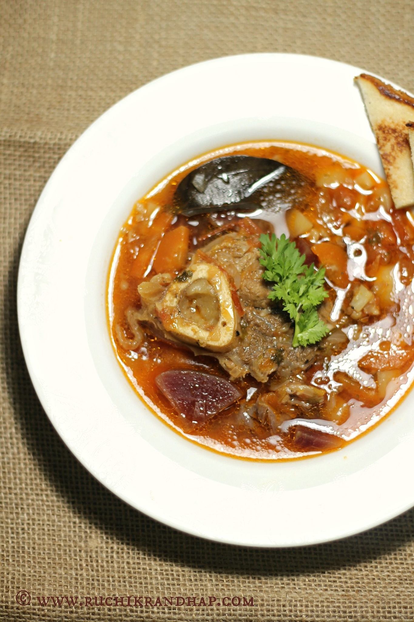 Mutton or Beef Soup with Root Vegetables Ruchik Randhap