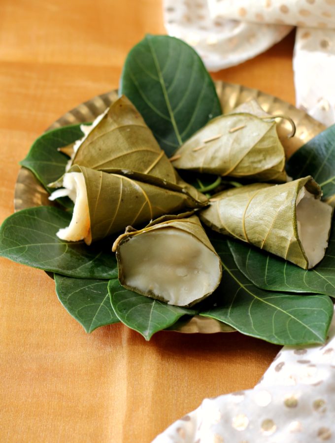 Idiyo – Sweet Rice Dumplings Steamed in Jackfruit Leaf Cones – GF + Vegan + Video!