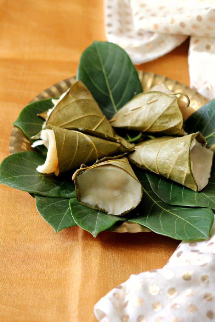 Idiyo Sweet Rice Dumplings Steamed in Jackfruit Leaf Cones GF