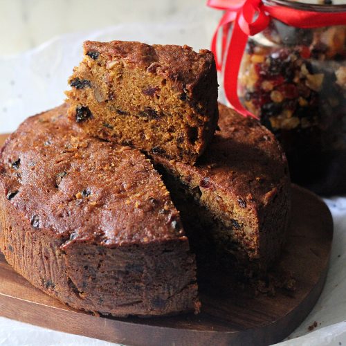 Easy Christmas Fruit Cake Without Alcohol + Video! | Ruchik Randhap